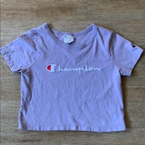 trendy champion crop top shirt
